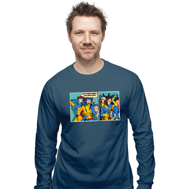 Shirts Long Sleeve Shirts, Unisex / Small / Indigo Blue Clueless Scotty
