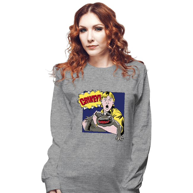 Daily_Deal_Shirts Long Sleeve Shirts, Unisex / Small / Sports Grey Pop Crikey!