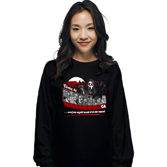 Shirts Long Sleeve Shirts, Unisex / Small / Black Come To Woodsboro