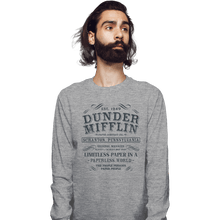 Load image into Gallery viewer, Shirts Long Sleeve Shirts, Unisex / Small / Sports Grey Limitless Paper
