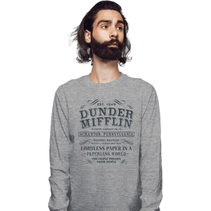 Shirts Long Sleeve Shirts, Unisex / Small / Sports Grey Limitless Paper