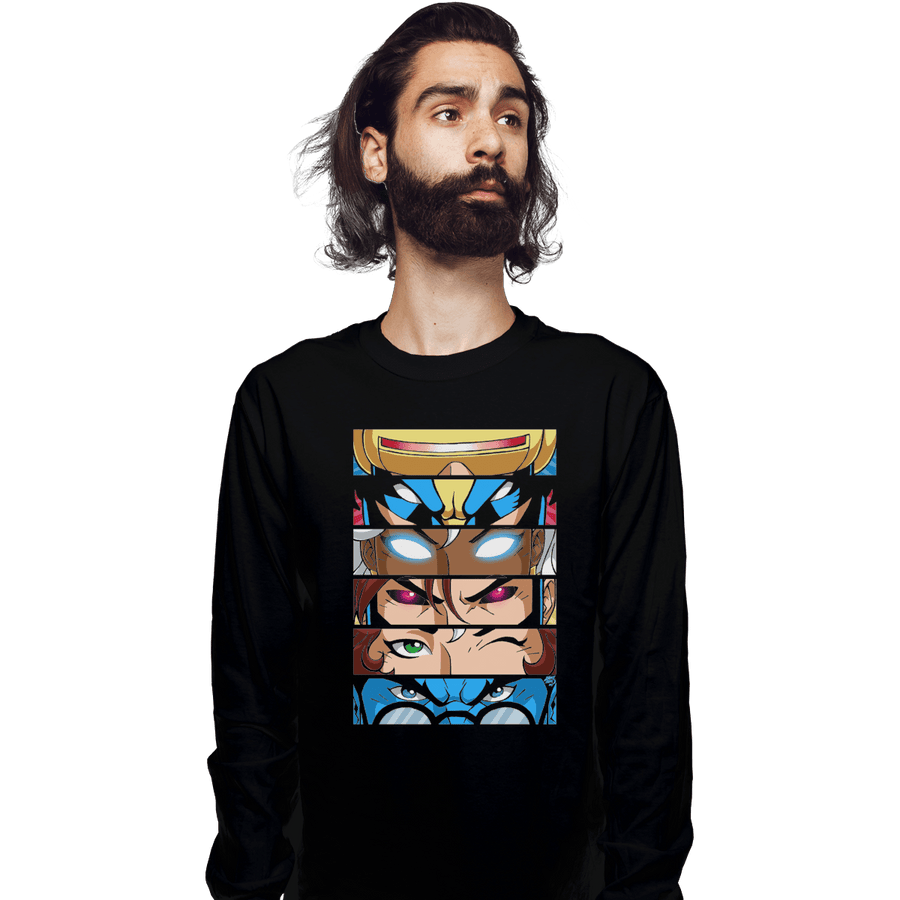 Shirts Long Sleeve Shirts, Unisex / Small / Black X-Eyes