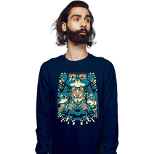 Load image into Gallery viewer, Daily_Deal_Shirts Long Sleeve Shirts, Unisex / Small / Navy Fox Of The Stars
