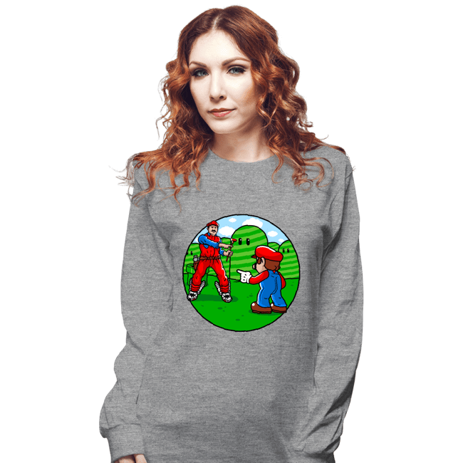 Secret_Shirts Long Sleeve Shirts, Unisex / Small / Sports Grey Two Marios