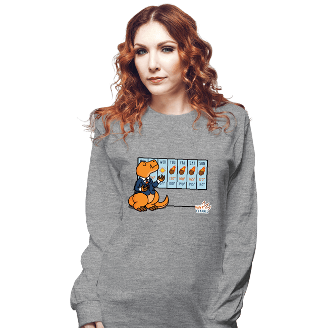 Secret_Shirts Long Sleeve Shirts, Unisex / Small / Sports Grey Weather T-Rex