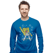 Load image into Gallery viewer, Shirts Long Sleeve Shirts, Unisex / Small / Sapphire Sponge Freddy
