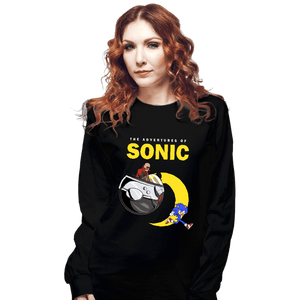 Secret_Shirts Long Sleeve Shirts, Unisex / Small / Black Adventures Of Sonic
