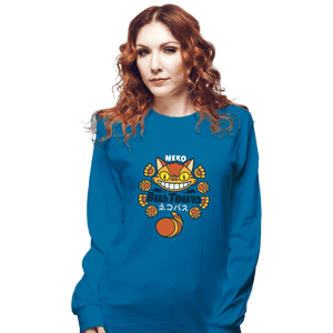 Shirts Long Sleeve Shirts, Unisex / Small / Sapphire Neko Bus Tours