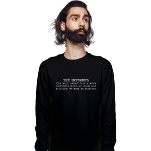 Secret_Shirts Long Sleeve Shirts, Unisex / Small / Black The Internet