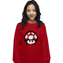 Load image into Gallery viewer, Shirts Long Sleeve Shirts, Unisex / Small / Red Mushroom Spray

