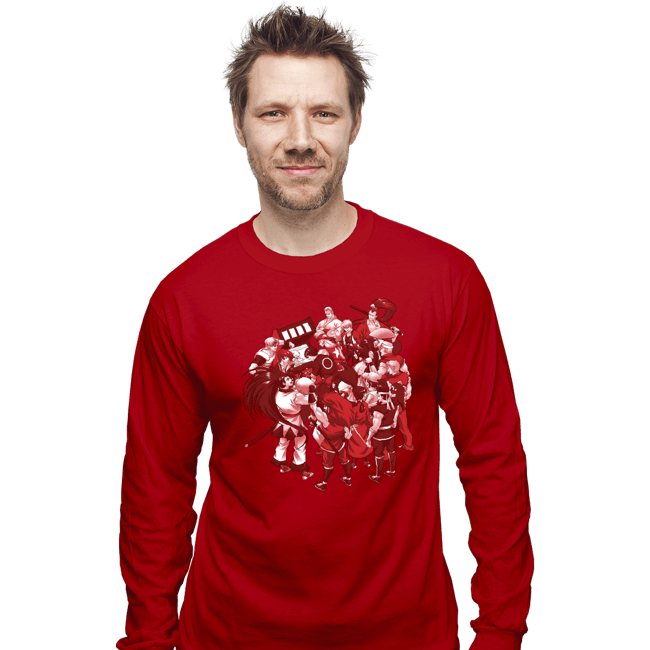 Shirts Long Sleeve Shirts, Unisex / Small / Red SNK