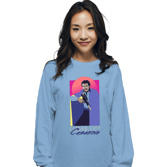 Daily_Deal_Shirts Long Sleeve Shirts, Unisex / Small / Powder Blue Cloud City Casanova