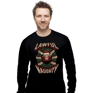 Shirts Long Sleeve Shirts, Unisex / Small / Black Lawful Naughty Christmas