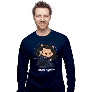 Shirts Long Sleeve Shirts, Unisex / Small / Navy Hello Agatha