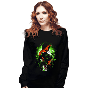 Shirts Long Sleeve Shirts, Unisex / Small / Black Poison Green