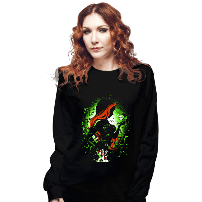 Shirts Long Sleeve Shirts, Unisex / Small / Black Poison Green