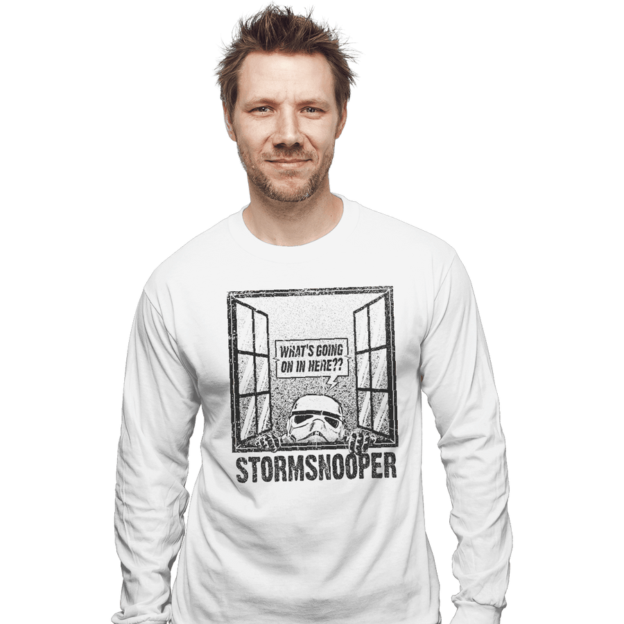 Shirts Long Sleeve Shirts, Unisex / Small / White Storm Snooper
