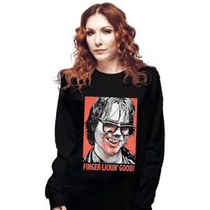 Shirts Long Sleeve Shirts, Unisex / Small / Black Finger Lickin' Good
