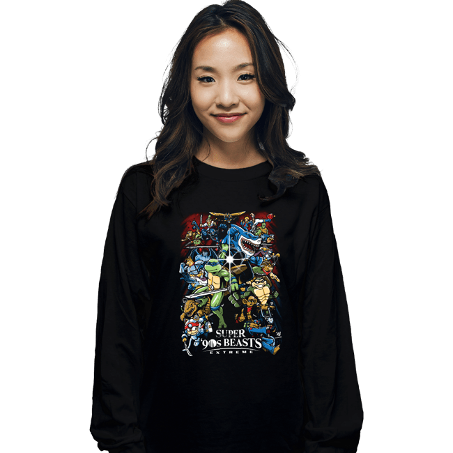 Secret_Shirts Long Sleeve Shirts, Unisex / Small / Black Super 90s Beasts