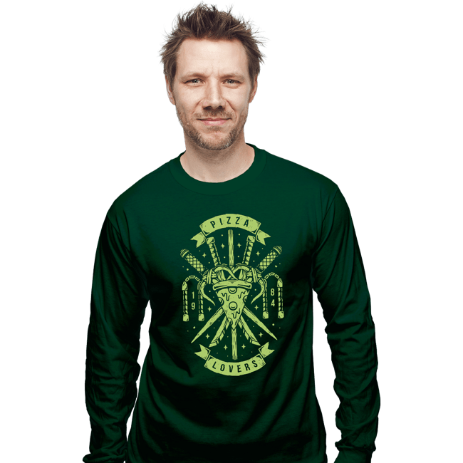Secret_Shirts Long Sleeve Shirts, Unisex / Small / Forest The Pizza Lovers