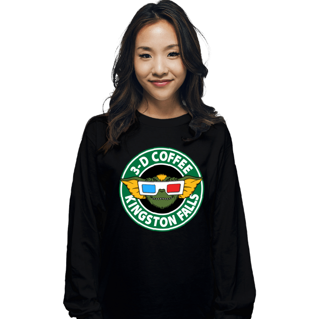Daily_Deal_Shirts Long Sleeve Shirts, Unisex / Small / Black Kingston Falls Coffee
