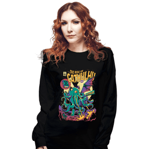 Daily_Deal_Shirts Long Sleeve Shirts, Unisex / Small / Black The Rise Of Cathulhu