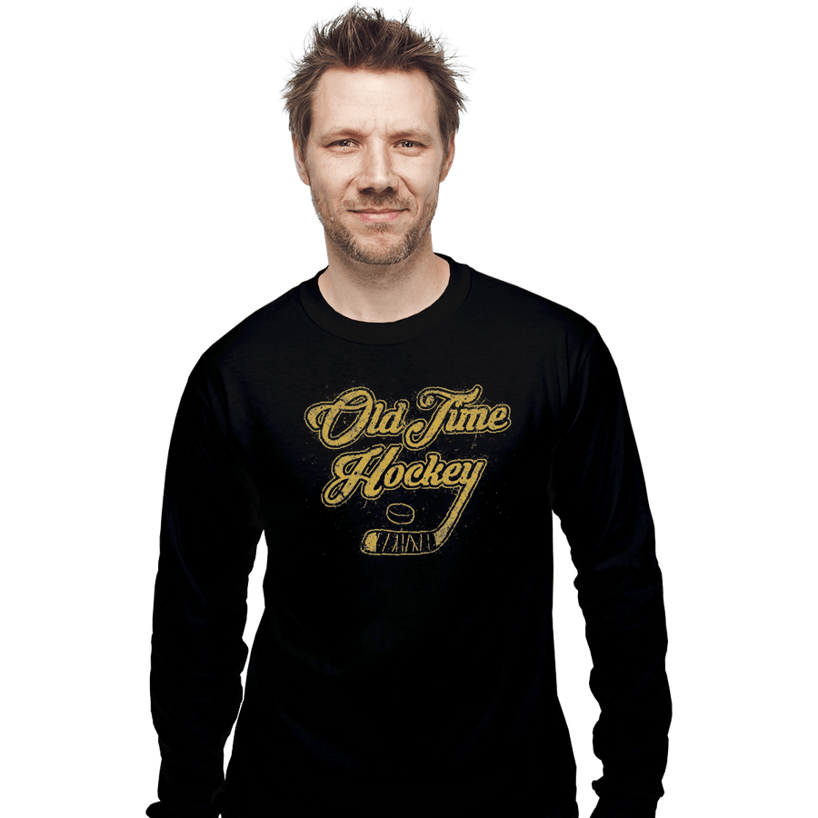 Shirts Long Sleeve Shirts, Unisex / Small / Black Old Time Hockey