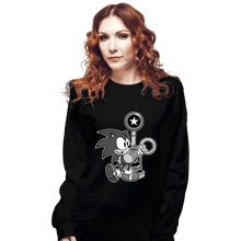Load image into Gallery viewer, Shirts Long Sleeve Shirts, Unisex / Small / Black Retro Sonic

