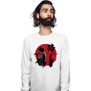 Daily_Deal_Shirts Long Sleeve Shirts, Unisex / Small / White Mugen And Jin Sumi-e