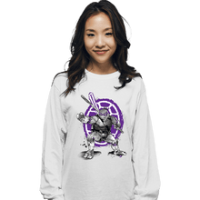 Load image into Gallery viewer, Daily_Deal_Shirts Long Sleeve Shirts, Unisex / Small / White Donatello Sumi-e
