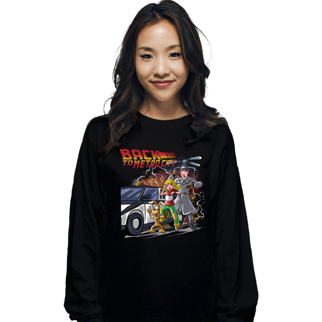 Daily_Deal_Shirts Long Sleeve Shirts, Unisex / Small / Black Back To Metro City