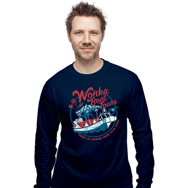Secret_Shirts Long Sleeve Shirts, Unisex / Small / Navy Wonka Boat Tours!