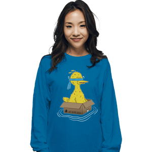 Shirts Long Sleeve Shirts, Unisex / Small / Sapphire Big Bird Box