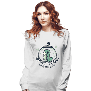 Shirts Long Sleeve Shirts, Unisex / Small / White Grub