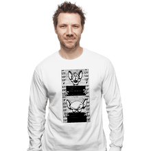 Load image into Gallery viewer, Secret_Shirts Long Sleeve Shirts, Unisex / Small / White Pinky And Brain Mugshot

