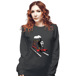 Shirts Long Sleeve Shirts, Unisex / Small / Charcoal Ghostface Train