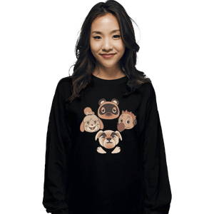 Shirts Long Sleeve Shirts, Unisex / Small / Black Animal Queen