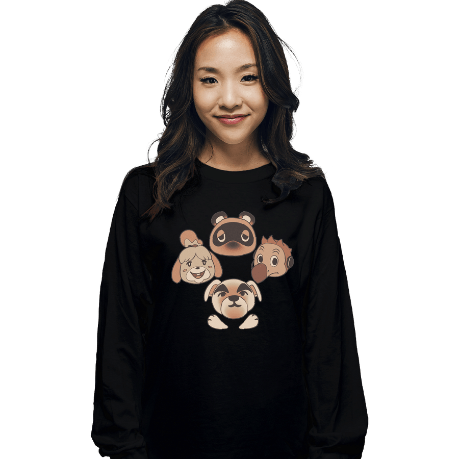Shirts Long Sleeve Shirts, Unisex / Small / Black Animal Queen