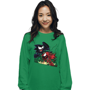 Secret_Shirts Long Sleeve Shirts, Unisex / Small / Irish Green Knuckles Vs Sonic