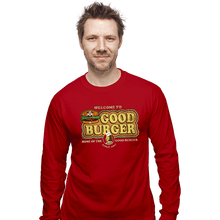 Load image into Gallery viewer, Daily_Deal_Shirts Long Sleeve Shirts, Unisex / Small / Red Welcome To Good Burger
