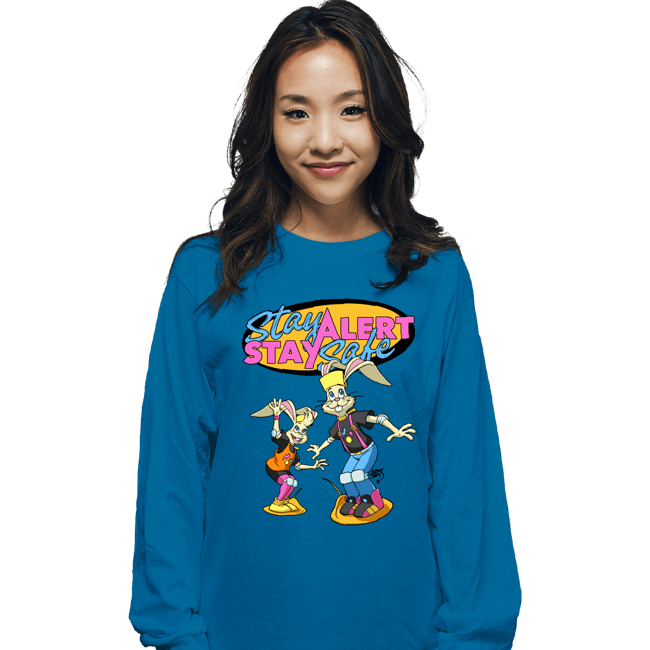 Daily_Deal_Shirts Long Sleeve Shirts, Unisex / Small / Sapphire Stay Safe!