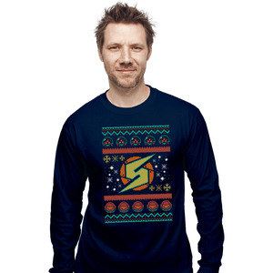 Secret_Shirts Long Sleeve Shirts, Unisex / Small / Navy Ugly Metroid