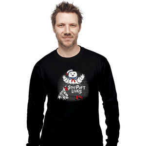 Daily_Deal_Shirts Long Sleeve Shirts, Unisex / Small / Black Stay Puft Lives