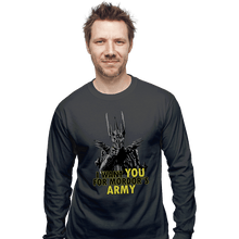 Load image into Gallery viewer, Shirts Long Sleeve Shirts, Unisex / Small / Charcoal Mordor&#39;s Army
