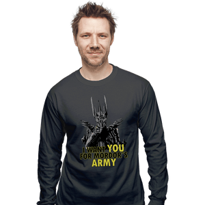 Shirts Long Sleeve Shirts, Unisex / Small / Charcoal Mordor's Army