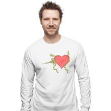 Load image into Gallery viewer, Shirts Long Sleeve Shirts, Unisex / Small / White Grinch Heart
