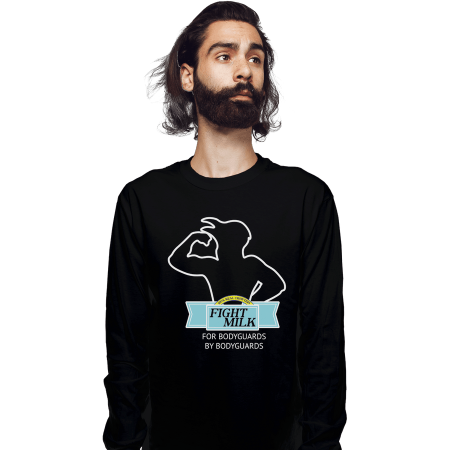 Shirts Long Sleeve Shirts, Unisex / Small / Black Fight Milk