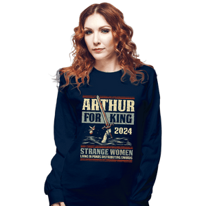 Daily_Deal_Shirts Long Sleeve Shirts, Unisex / Small / Navy Strange Women 2024