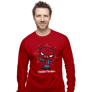 Shirts Long Sleeve Shirts, Unisex / Small / Red Hello Porker
