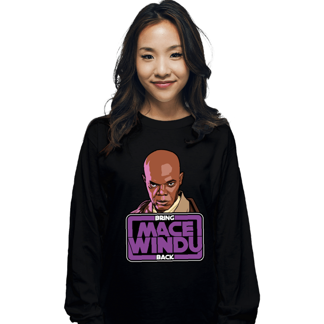 Secret_Shirts Long Sleeve Shirts, Unisex / Small / Black Bring Mace Windu Back